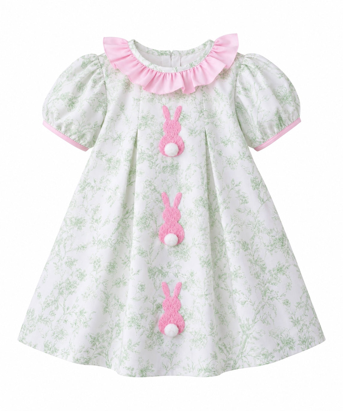 PRE ORDER Girls Hand Embroidered Bunny Meadow Dress & Bloomer Set | ETA to LBS: FEBRUARY