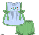 Girls Embroidered Toy Friends Bloomer Set