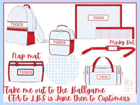 PRE ORDER Take me out to the Ballgame Luggage Collection | ETA to LBS: DECEMBER