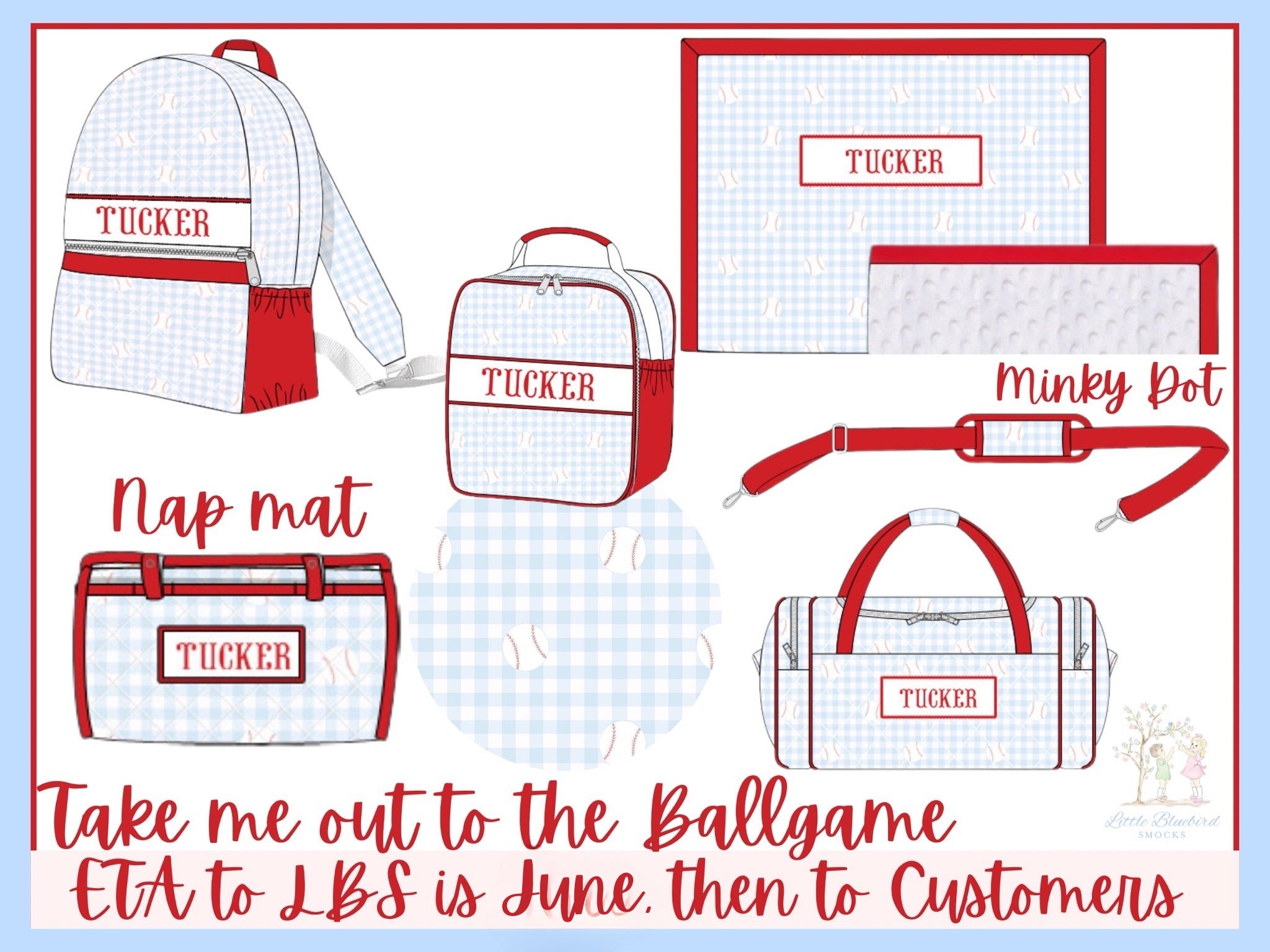 PRE ORDER Take me out to the Ballgame Luggage Collection | ETA to LBS: DECEMBER