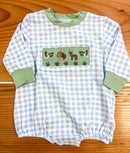 Boys Smocked Little Sportsman Bubble