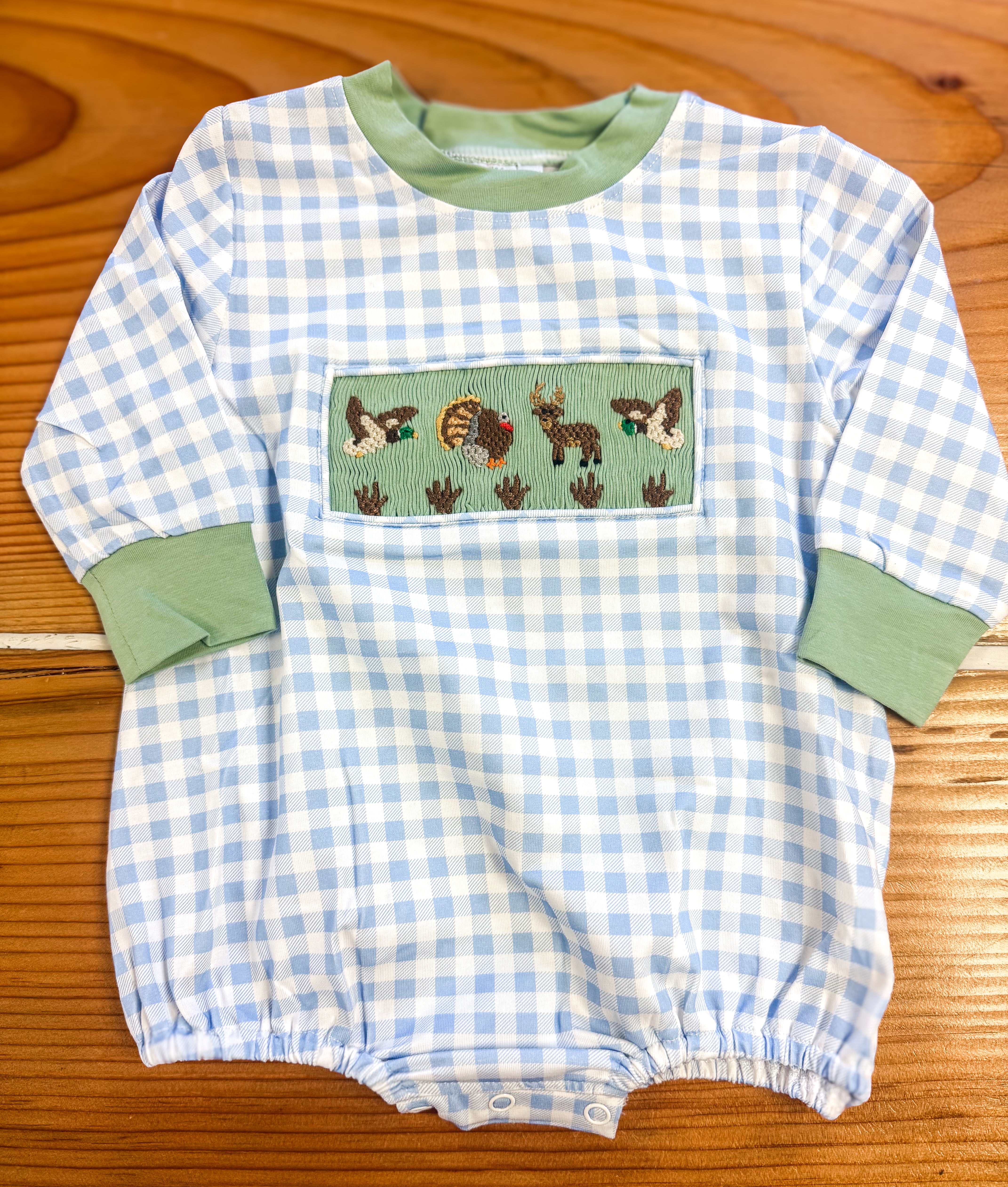 Boys Smocked Little Sportsman Bubble