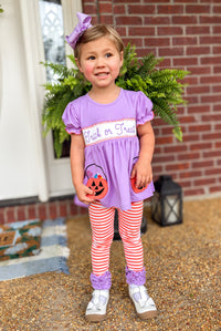 PRE ORDER Girls Smocked Trick or Treat Legging Set | ETA to LBS: SEPTEMBER