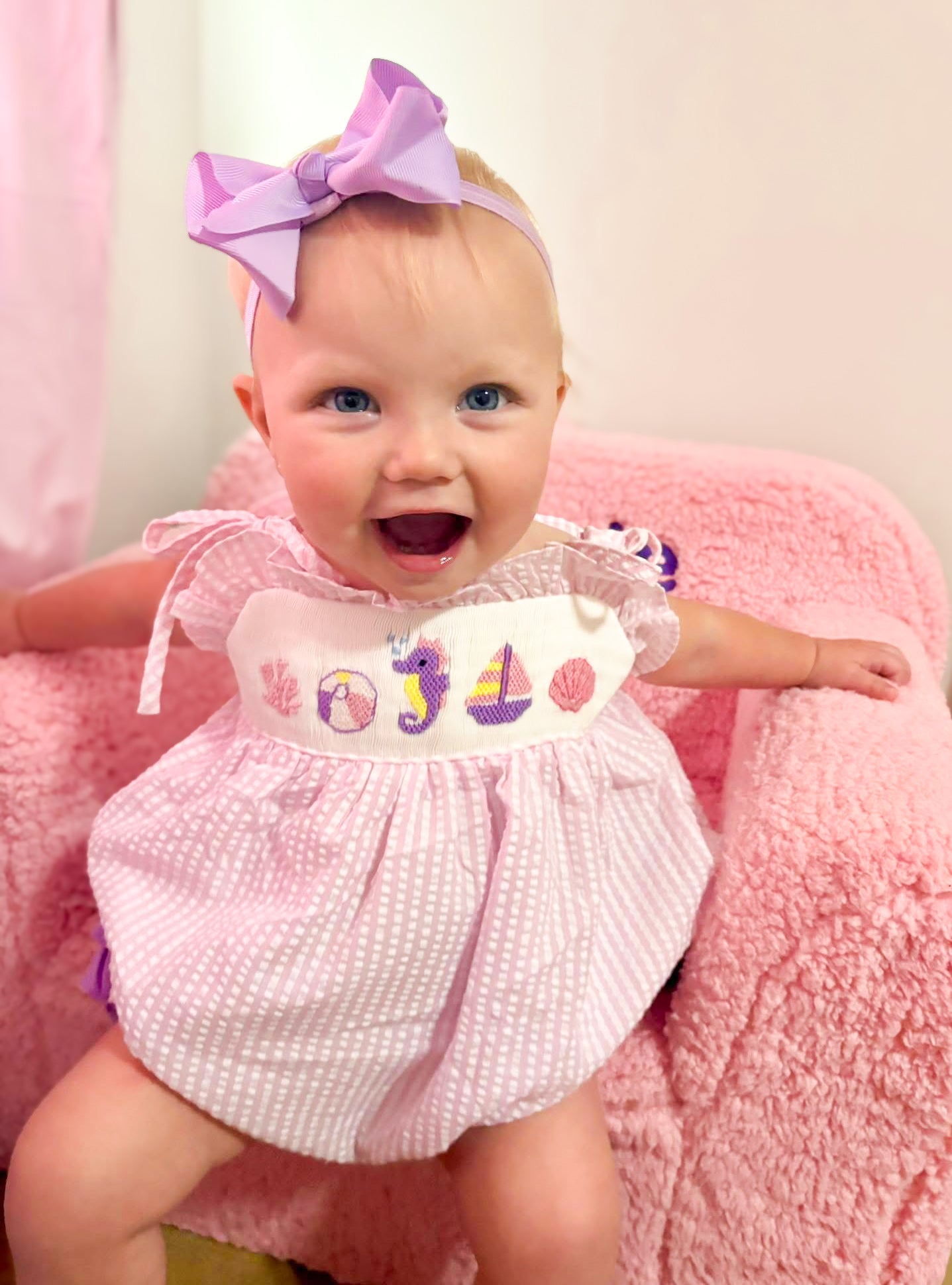 Girls Under the Sea Smocked Bubble
