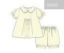 PRE ORDER Boys Smocked Sweet Grace Heirloom Banded Short Set | ETA to LBS: FEBRUARY