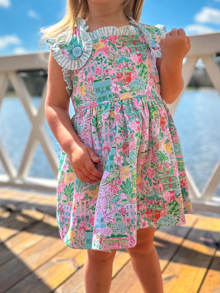 Girls Preppy Beach Vacation Bloomer Set and Dress