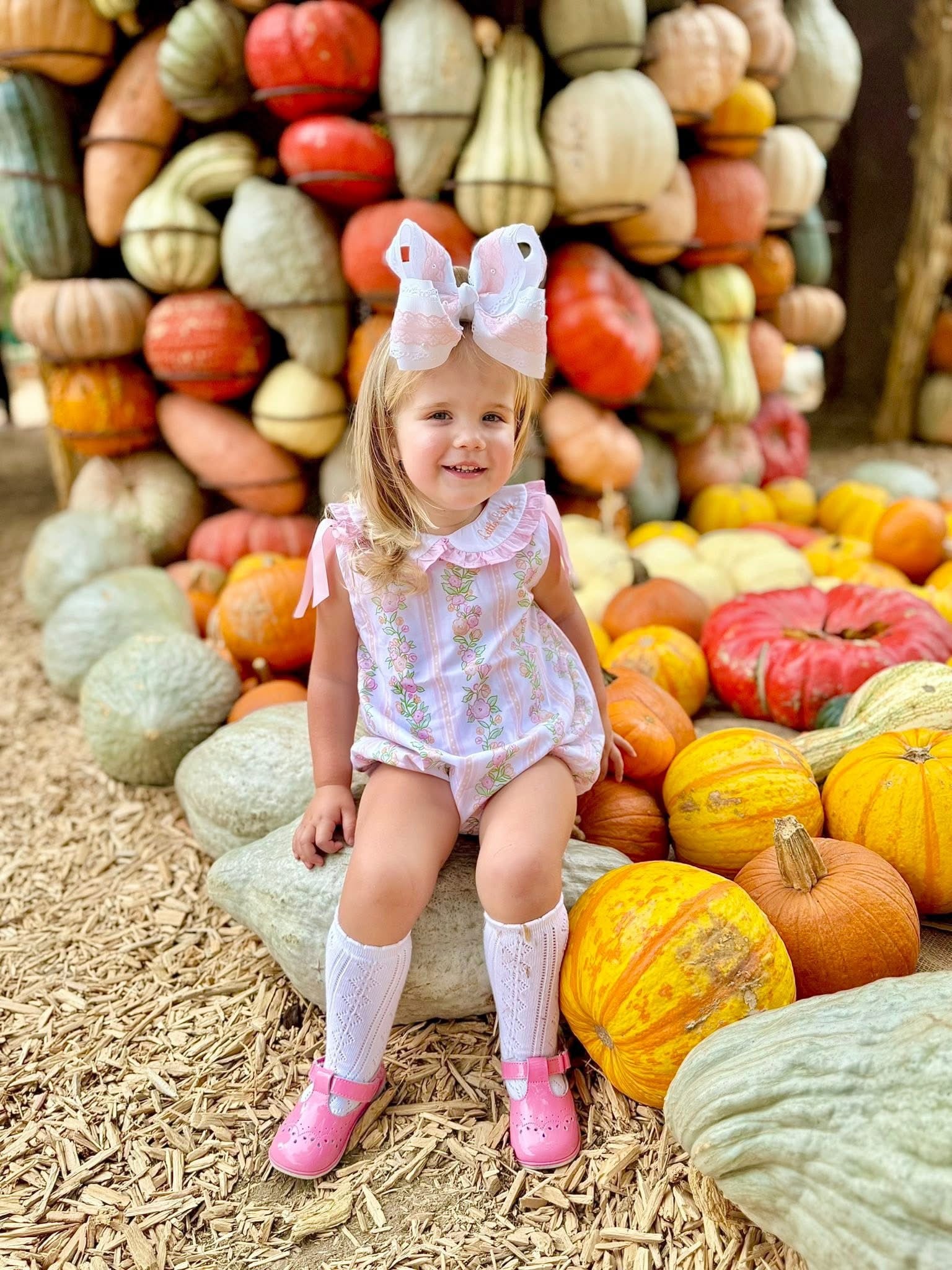 Girls Fall Floral Vine Bubble