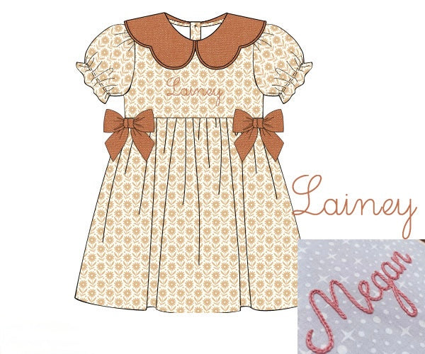 PRE ORDER Girls Autumn Bloom Bloomer Set & Dress | ETA to LBS: SEPTEMBER