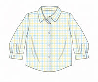 PRE ORDER Boys & Men’s Springtime Sunshine Plaid Button Down Polo | ETA to LBS: FEBRUARY