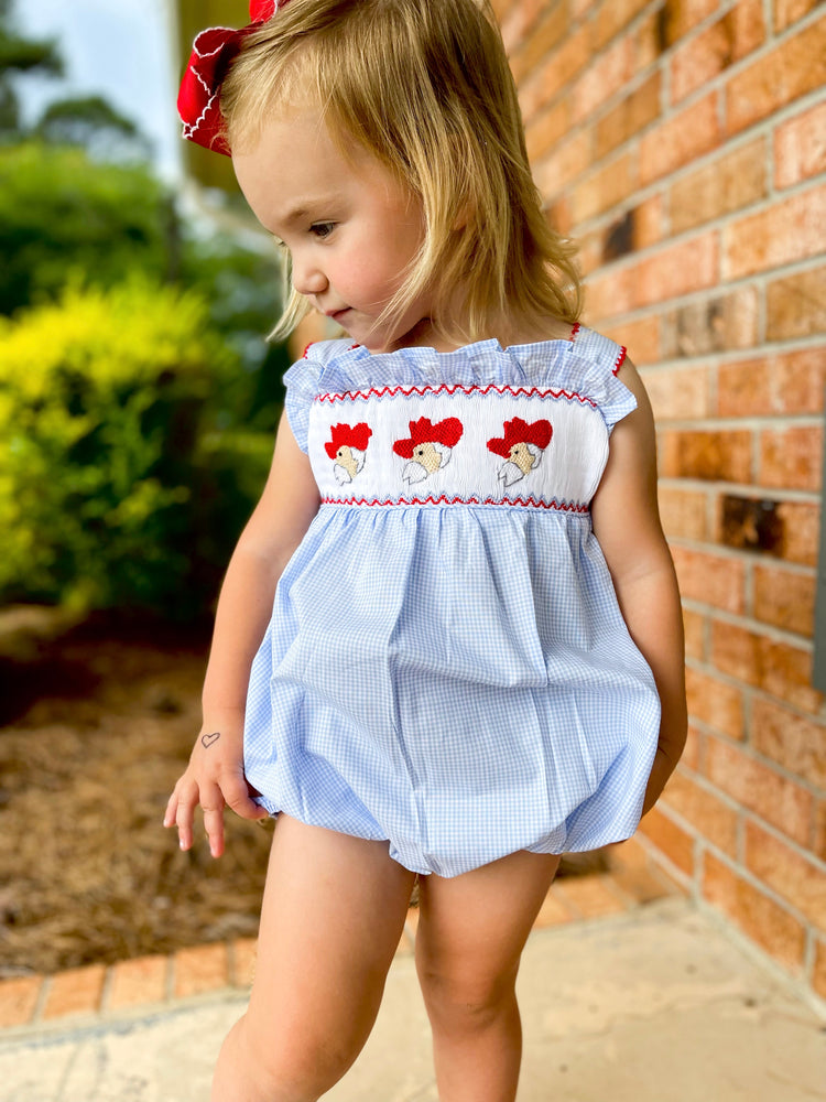 Girls Smocked Ole Miss Bubble