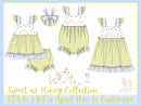 Girls Embroidered Sweet as Honey Bloomer Set & Dress