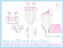 Women’s Grandmillennial Vines One-Piece Swimsuit and Sarong