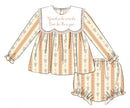 PRE ORDER Girls Embroidered  Give Thanks Bloomer Set & Dress | ETA to LBS: SEPTEMBER