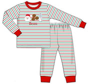 Boys Cookies & Milk Appliqué Knit Lounge Set