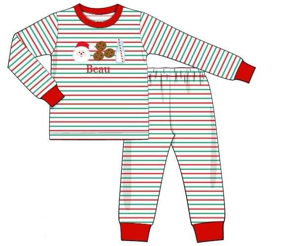 Boys Cookies & Milk Appliqué Knit Lounge Set