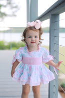 Girls “Once Upon a Time” Smocked Enchanted Slumber Bloomer Set & Dress