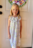 Girls Blue Meadow Petal Bloomer Set & Dress