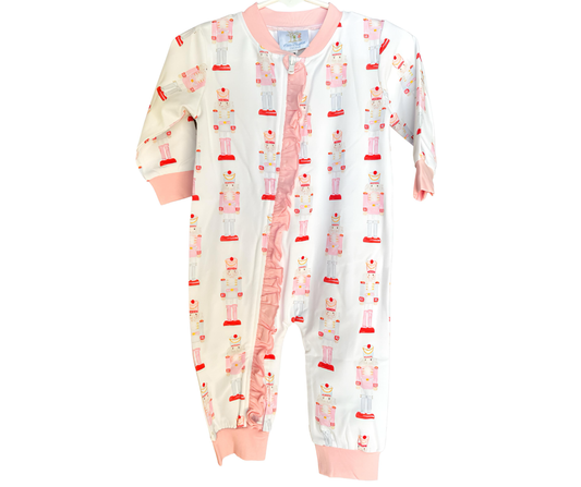 Girls Nutcracker Knit Pajama Zippy