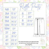 PRE ORDER Girls Custom Smock Blushing Trellis Ruffle Pant Set | ETA to LBS: DECEMBER
