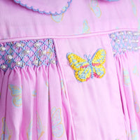 PRE ORDER Girls Smocked and French Knot Fluttering Butterflies Ruffle Legging Set | ETA to LBS: DECEMBER