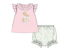 PRE ORDER Girls Appliqué Sweet Springtime Bunny Bloomer Set | ETA  to LBS: FEBRUARY