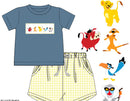 Boys Smocked Circle of Life Short Set