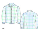 PRE ORDER Boys & Men’s Mint and Blue Plaid Button Down Polo | ETA to LBS: FEBRUARY