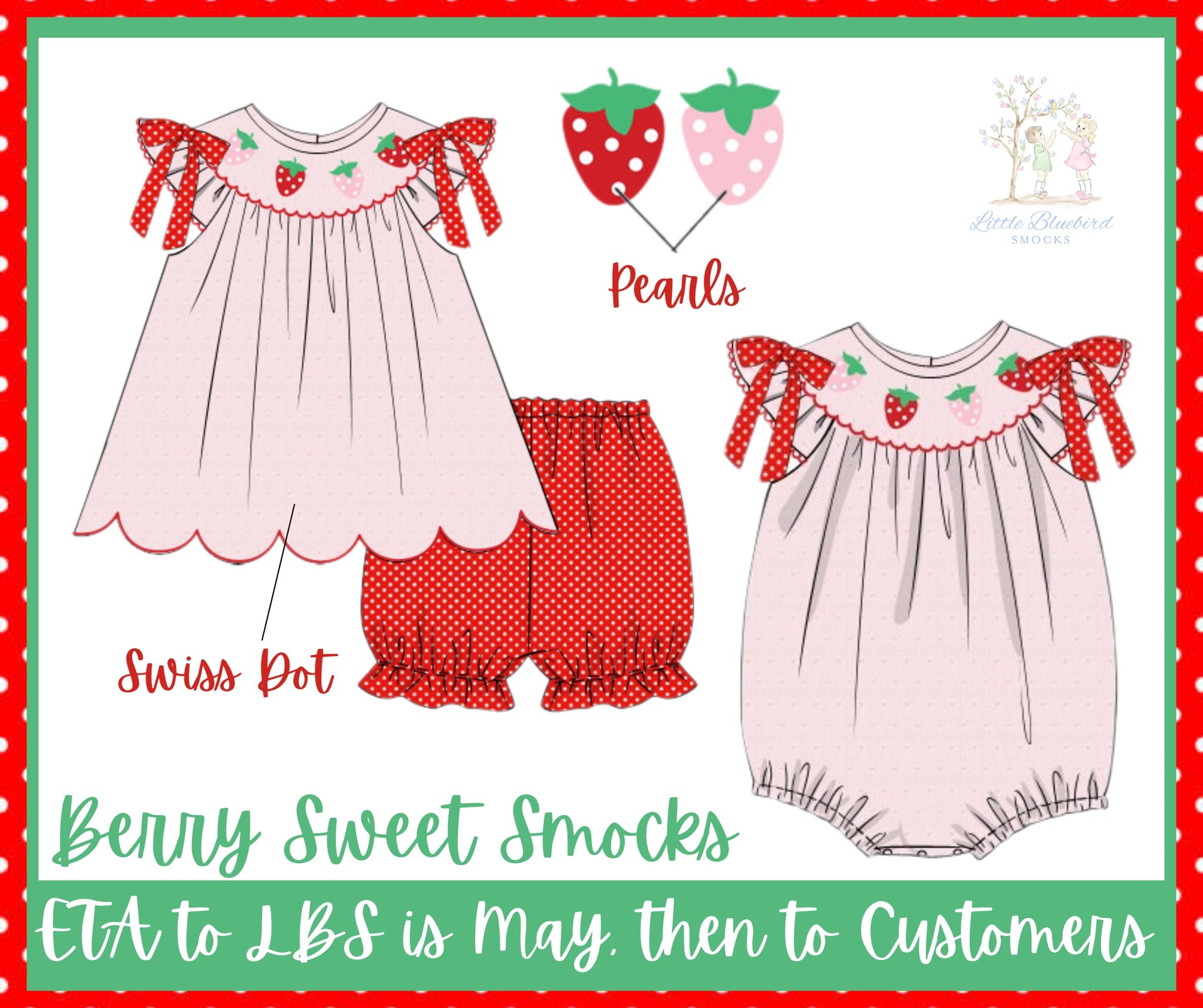 Girls Smocked Berry Sweet Bubble
