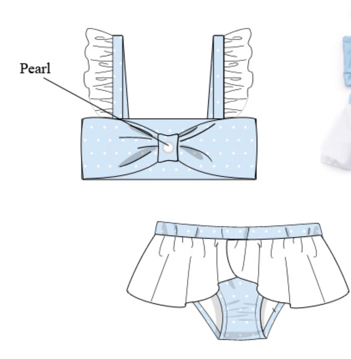 Girls Glass Slipper Two-Piece Swimsuit