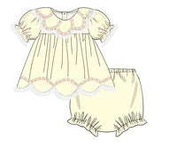 PRE ORDER Girls Easter Sunshine Heirloom Bloomer Set | ETA to LBS: LATE FEBRUARY