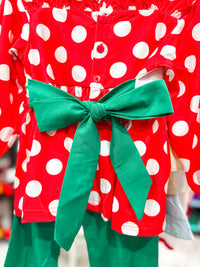 Girls The Most Magical Gingerbread French Knot Ruffle Pants Set