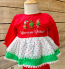 Girls You’re a Mean One French Knot Skirted Bubble