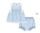 PRE ORDER Girls Linen Pearl Cross Bloomer Set | ETA to LBS: LATE FEBRUARY