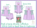 Girls Smocked Part of Your World Bubble