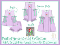 Girls Smocked Part of Your World Bubble