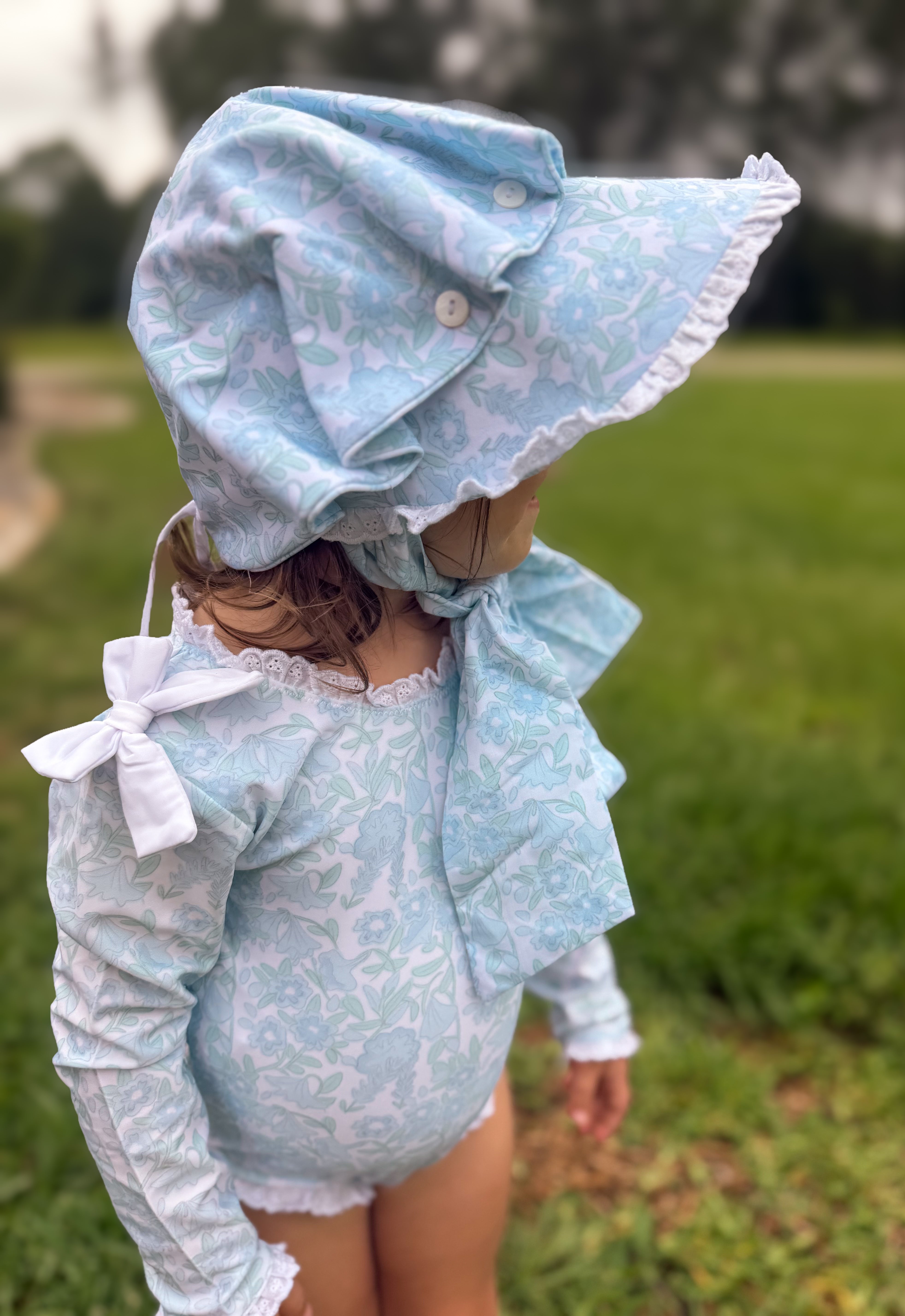 Girls Meadow Blooms Swim Bonnet- UPF: 50+