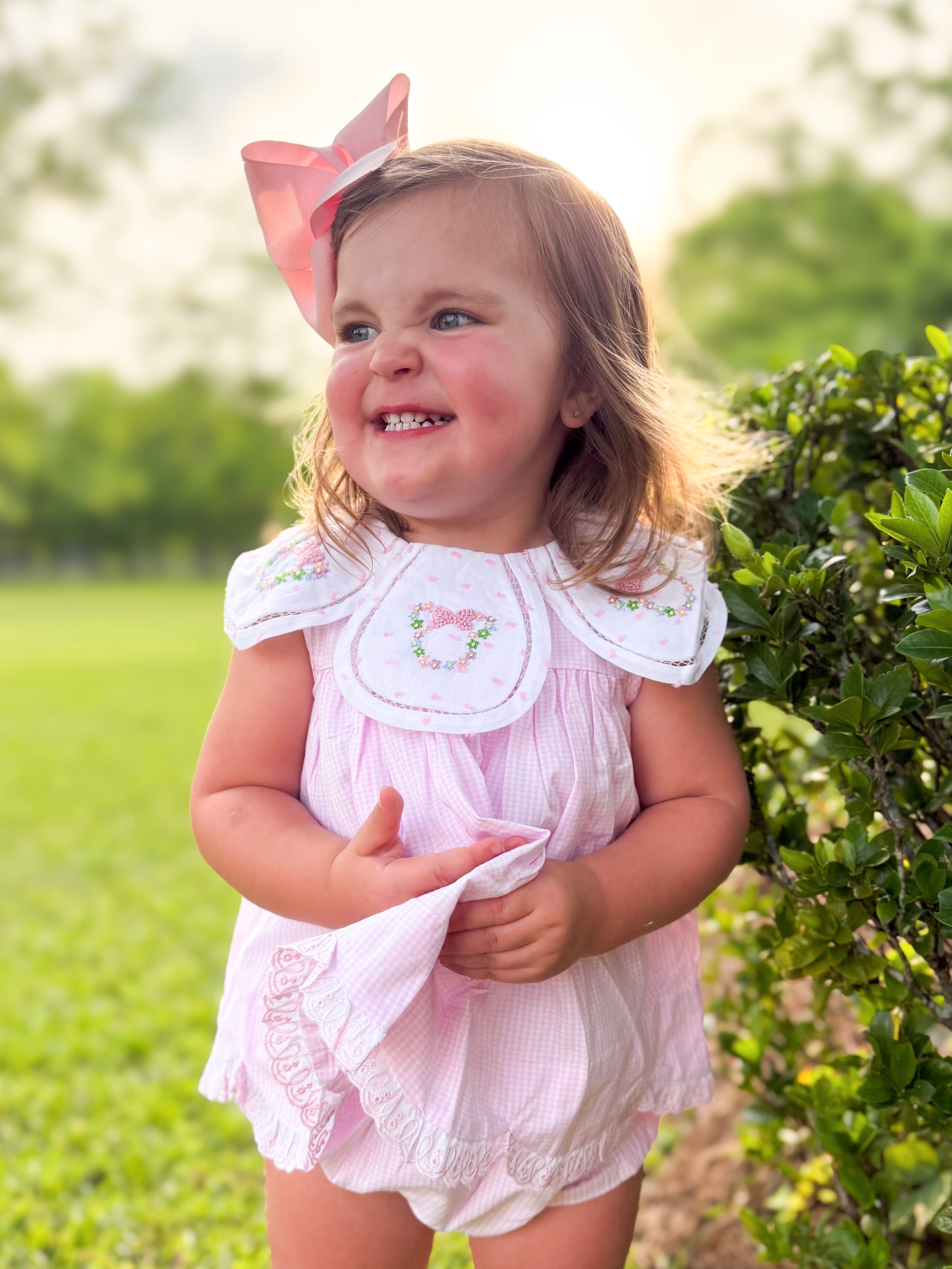 Girls Petal Collar Floral Mouse Bloomer