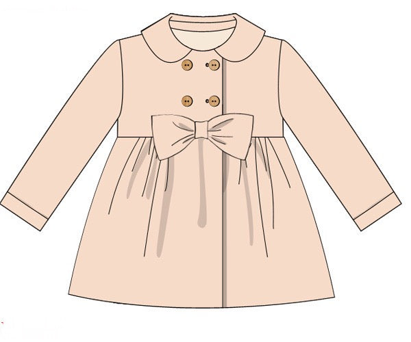 Girls Classic Tan Peacoat