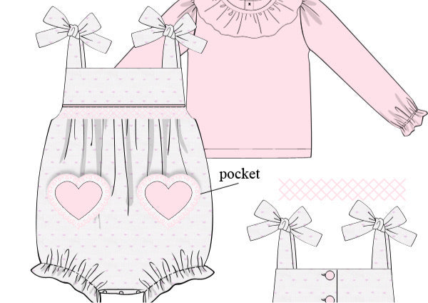 Girls Be My Valentine Swiss Dot Bubble