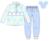 PRE ORDER Boys Smocked Preppy Mouse Jogger Set | ETA to LBS: DECEMBER