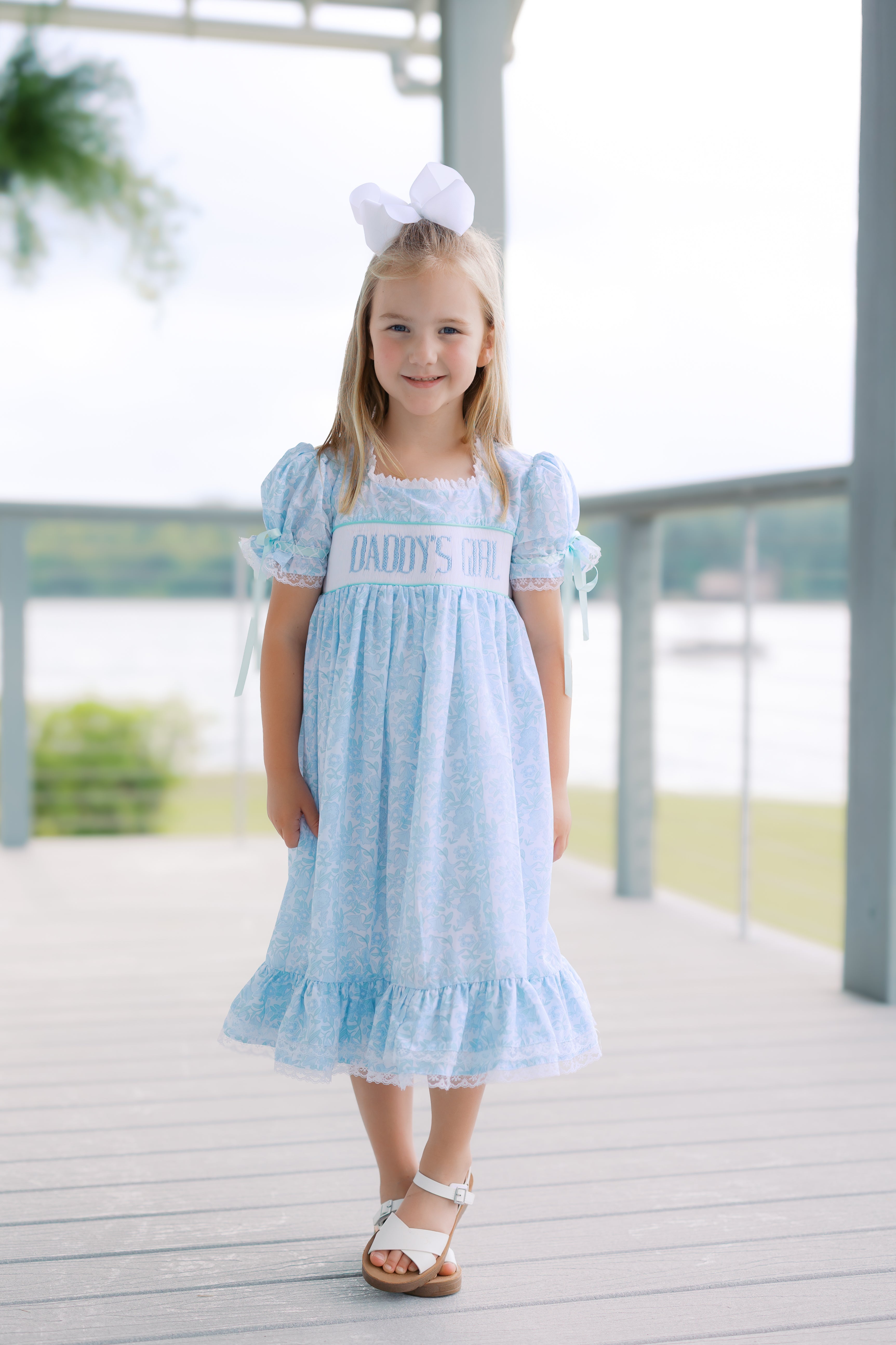 Girls Smocked Daddy’s Girl Bloomer Set & Dress
