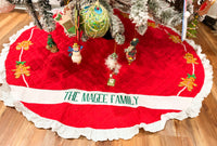 PRE ORDER 3D Gingerbread Icing Tree Skirt | ETA to LBS: October