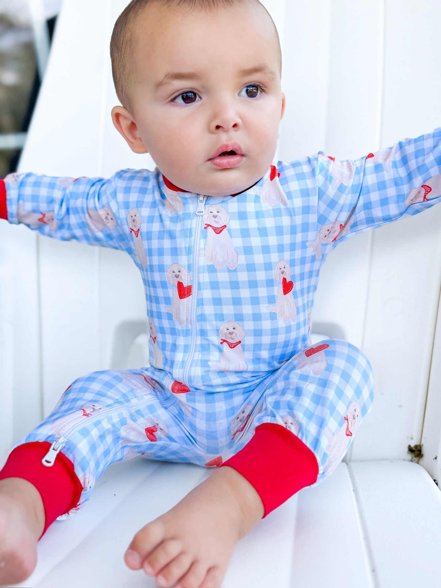 Boys Puppy Hearts Knit Lounge Zippy