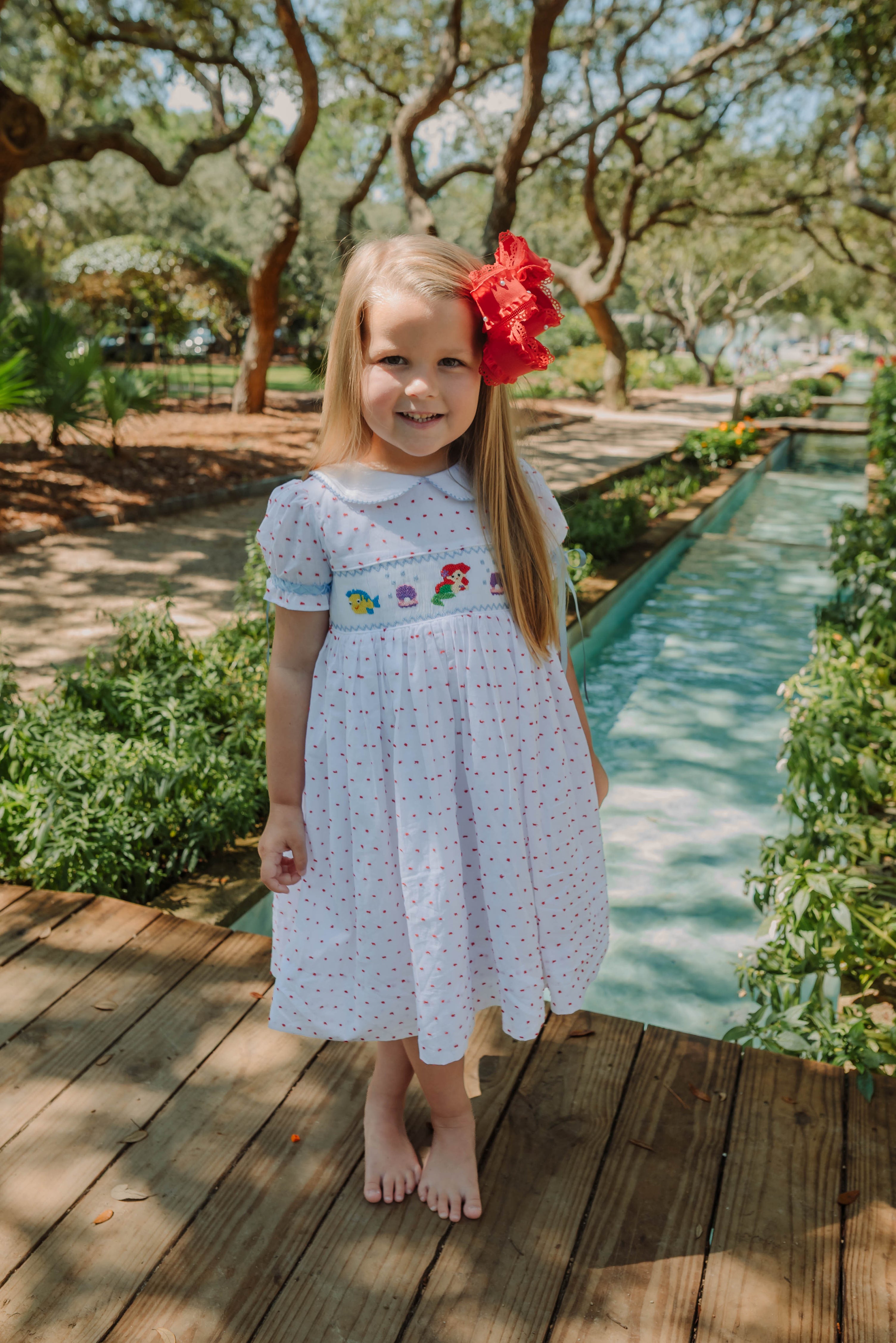 Girls Smocked Under The Sea Dress RTS