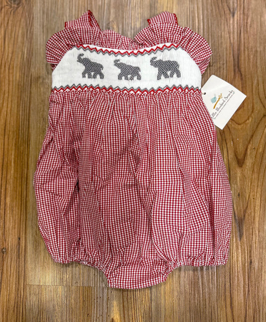 Girls Smocked Alabama Bubble