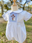 PRE ORDER Boys Worthy is the Lamb Smocked Bubble | ETA to LBS: LATE FEBRUARY