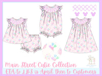 Girls Smocked Main Street Cutie Bloomer Set & Dress