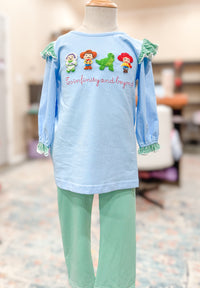 Girls Toy Friends French Knot Leggings Set