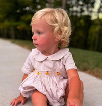 Boys Smocked Pumpkins Bubble