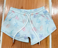 Boys Sea Shells Swim Trunks